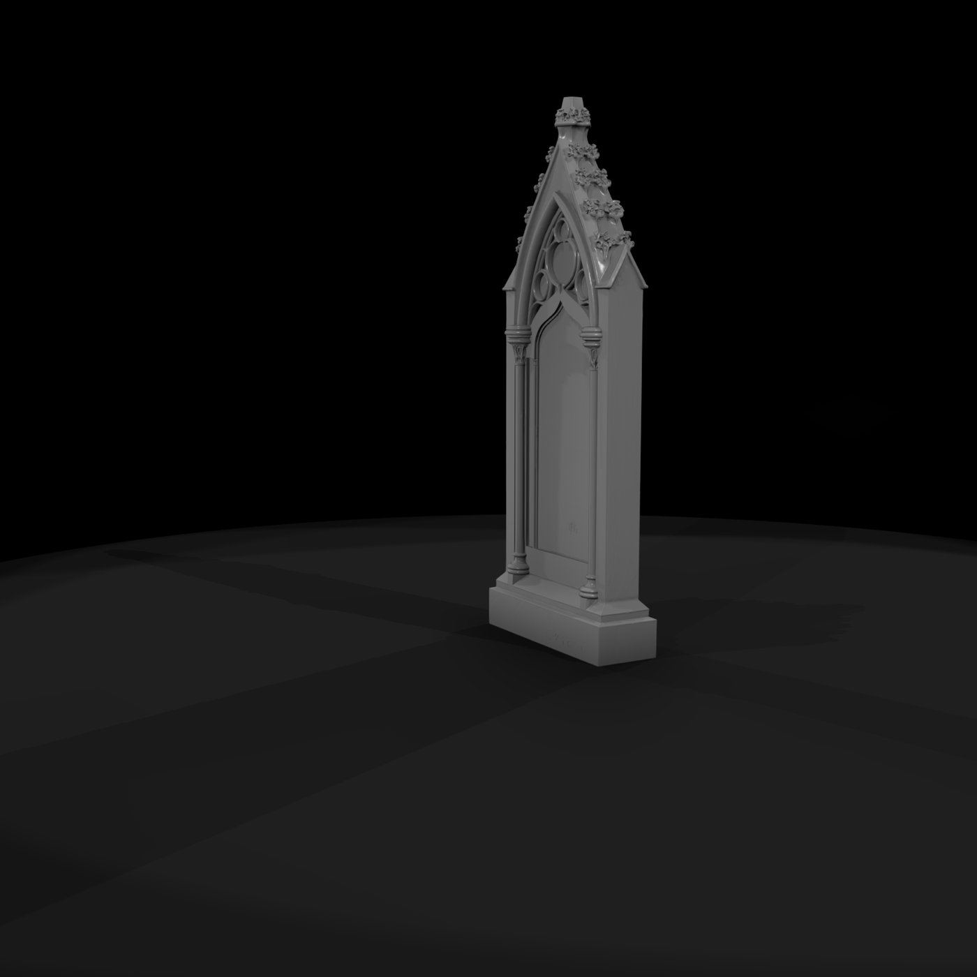 Gothic Ornate Gravestone — Headstone
