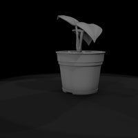 stylized-monochrome-potted-houseplant-3d-model-ak7 — thumbnail 7