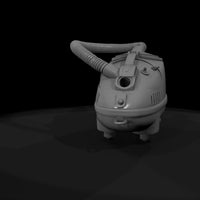 retro_mid_century_canister_vacuum_3d_model — thumbnail 7