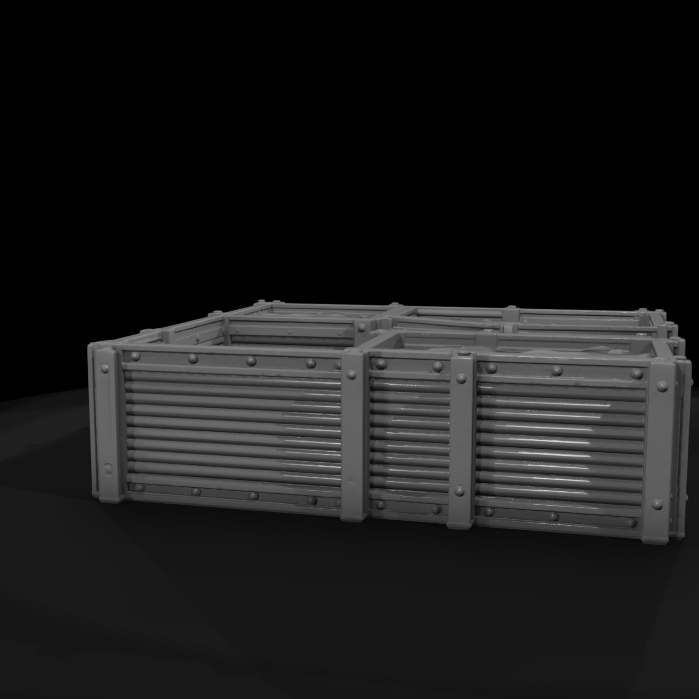 Sandbag-Topped Bin Revetment