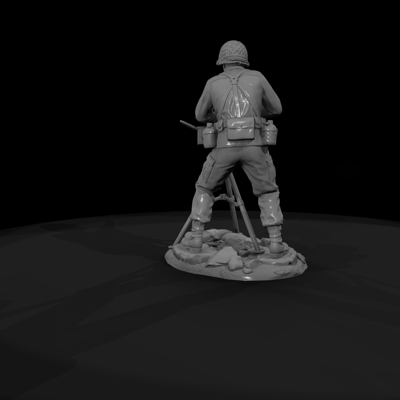 Ww2H 064 United States Marine Machine Gunner