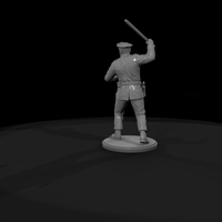 1950s Patrolman Swinging a Nightstick — thumbnail 9