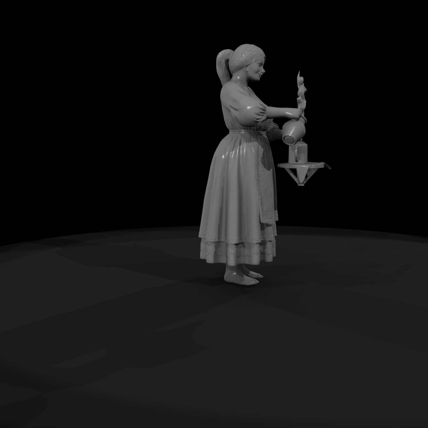 Stylized Folk Peasant Woman
