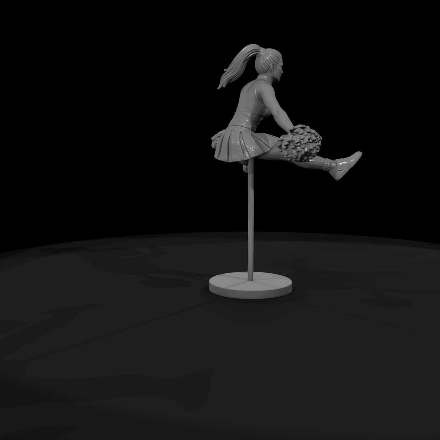 Cheerleader in Toe-Touch Jump