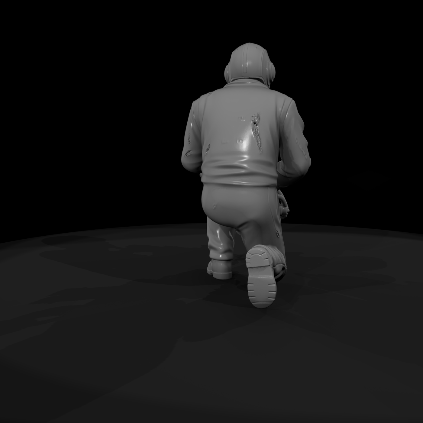 WWII Kneeling Pilot (28mm–32mm)