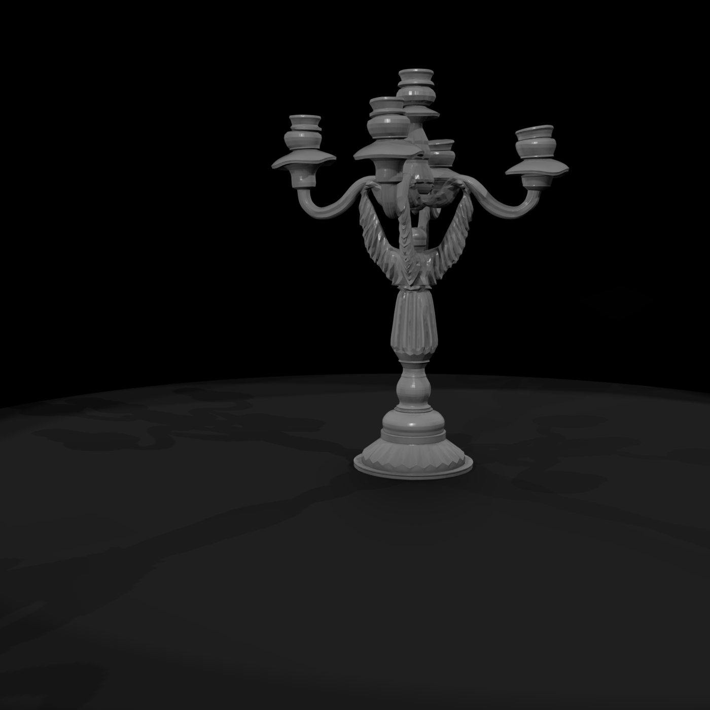 Baroque Angel Candelabra — 5-Arm Ornament