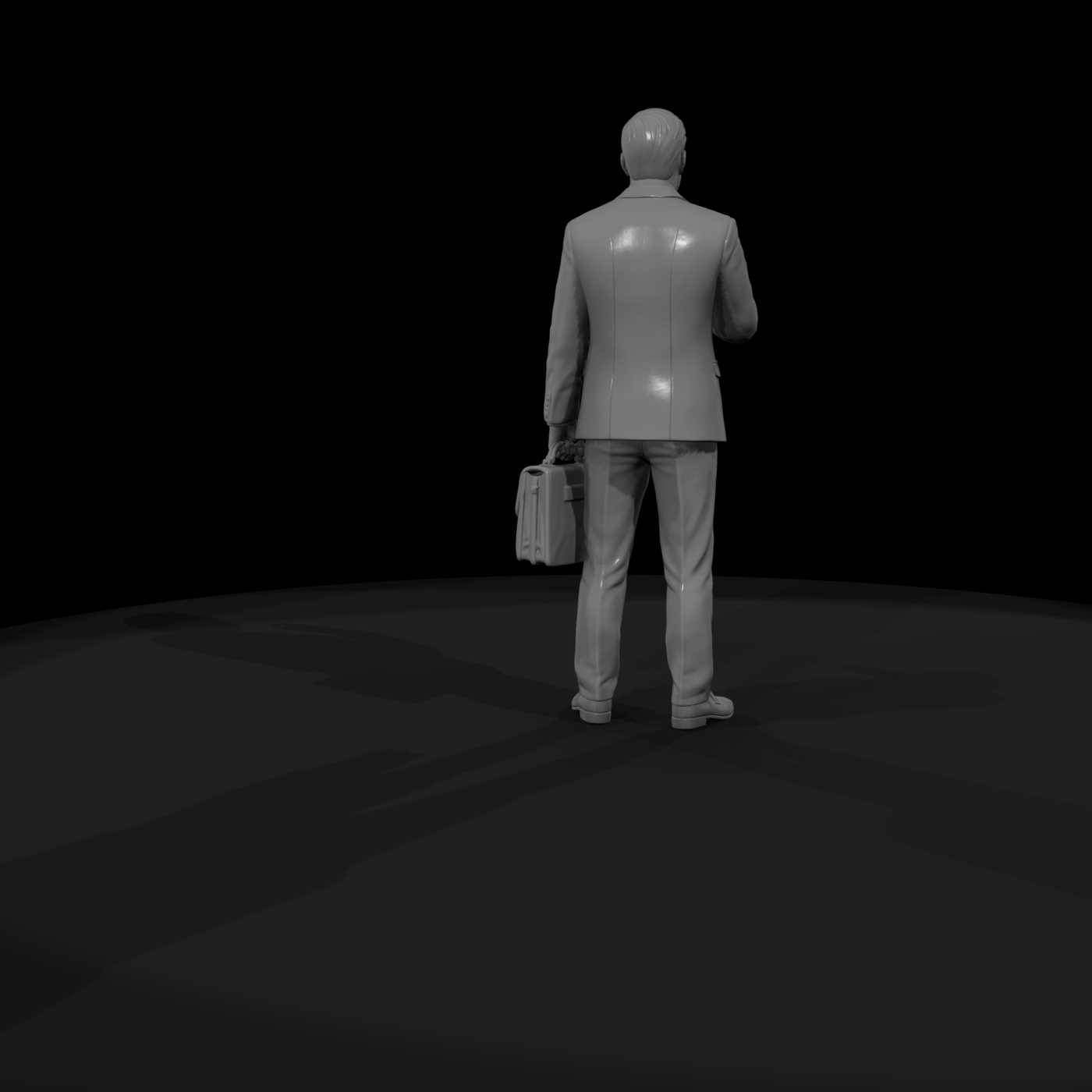 Suited Businessman with Briefcase