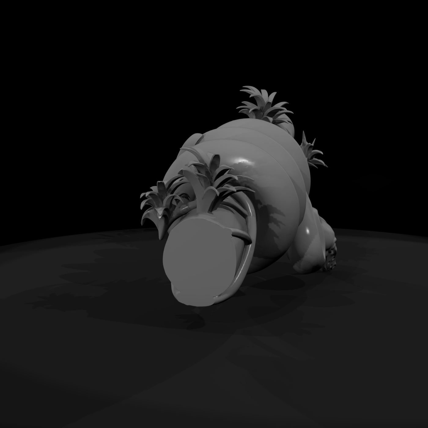 Stylized Coiled Jungle Snake on Branch