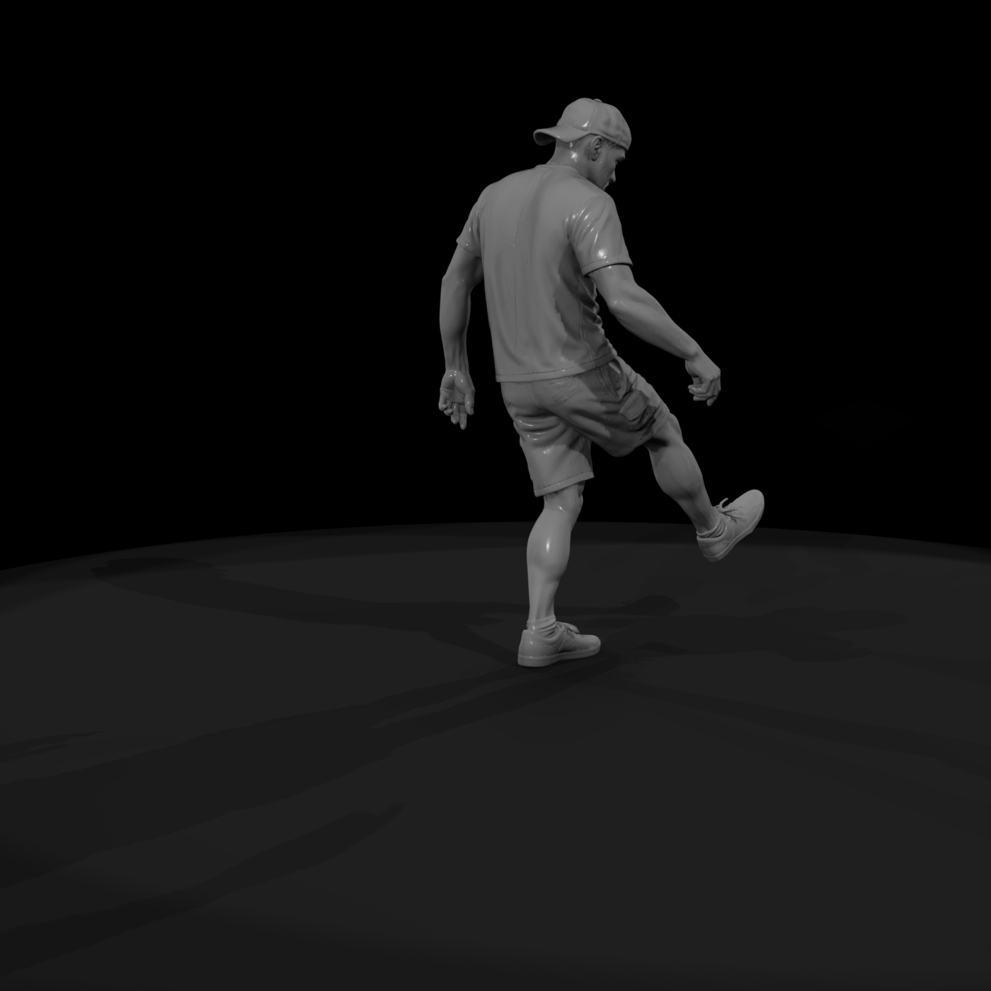 Hacky Sack Player Kicking