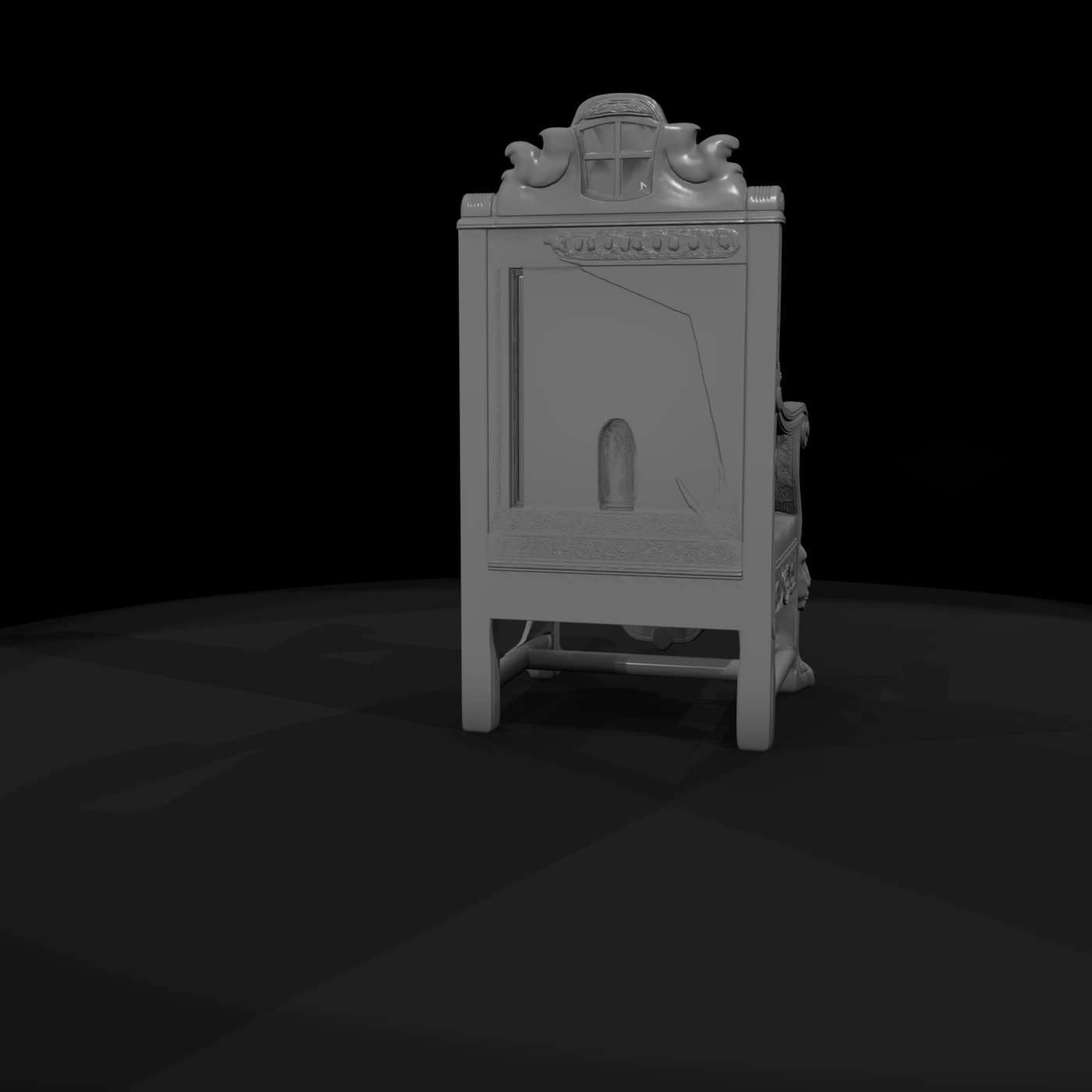 Ornate Medieval Royal Throne