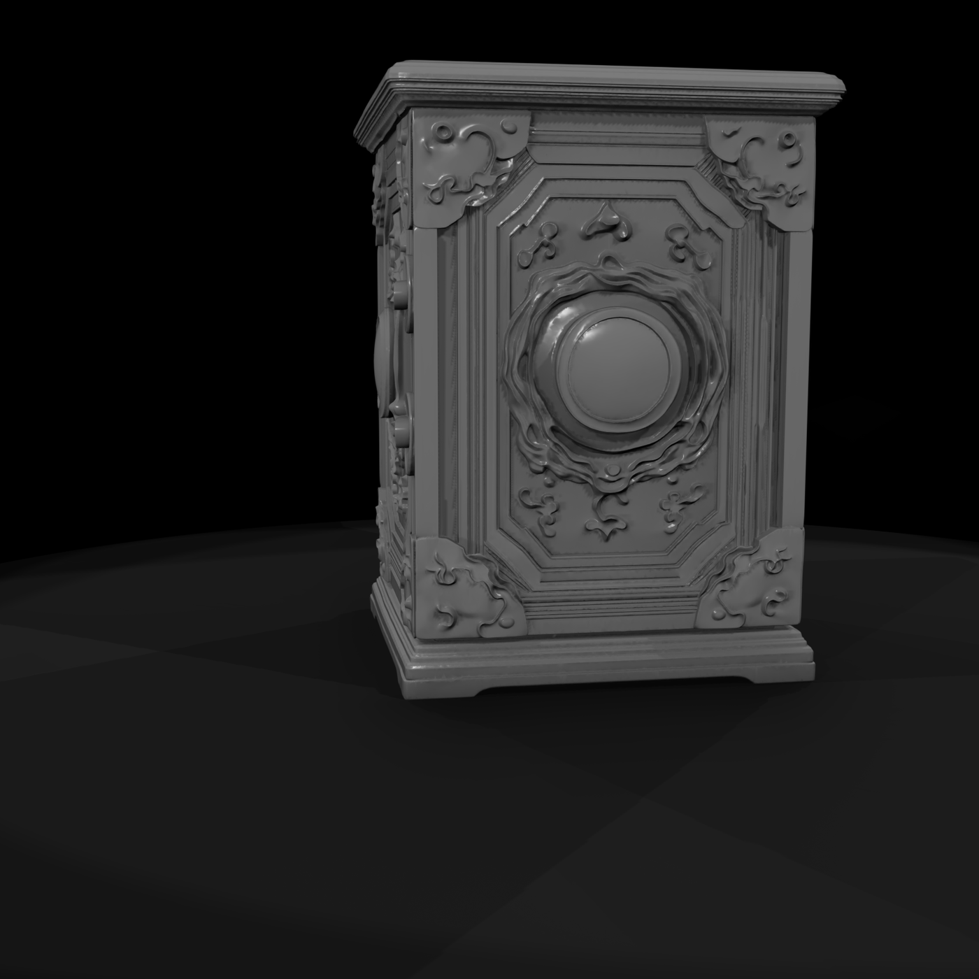 Ornate Victorian Carved Safe — Strongbox