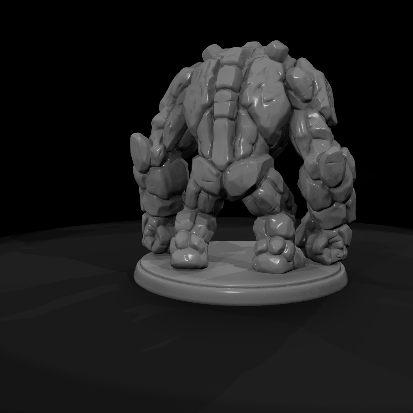 Creature Rune Carved Colossus Beast