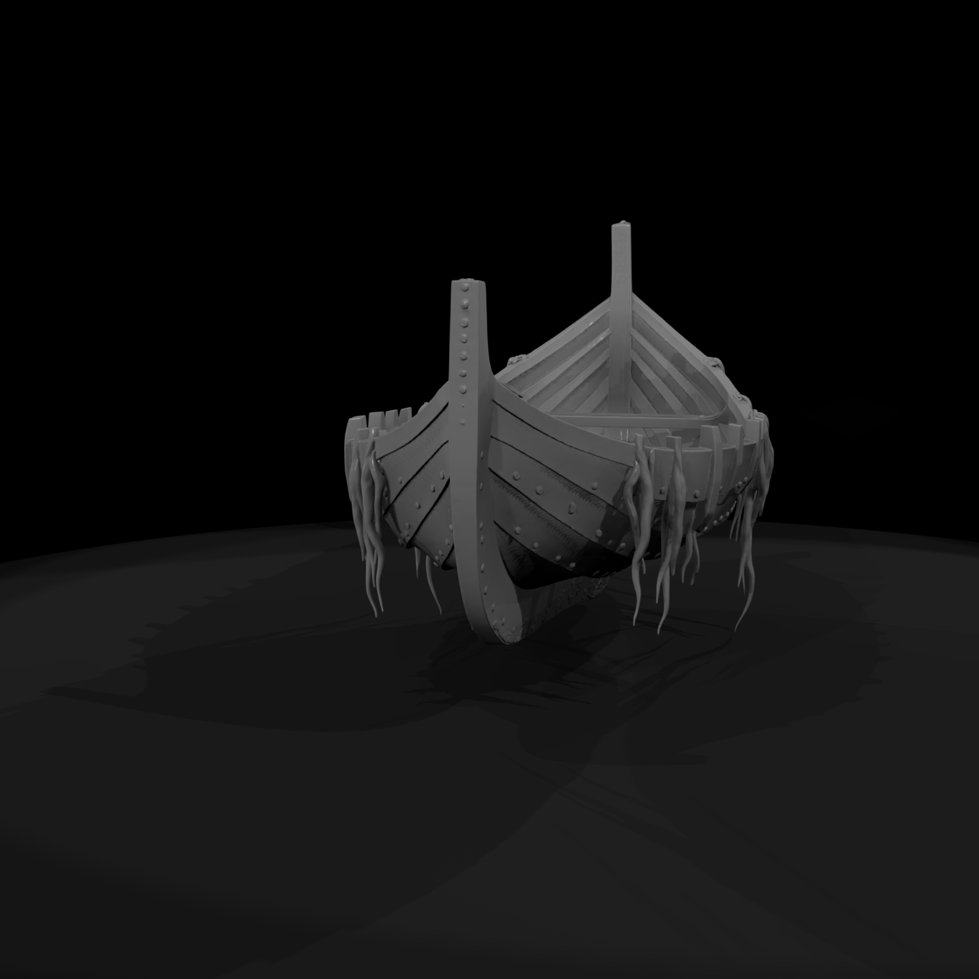 Weathered Viking Longship