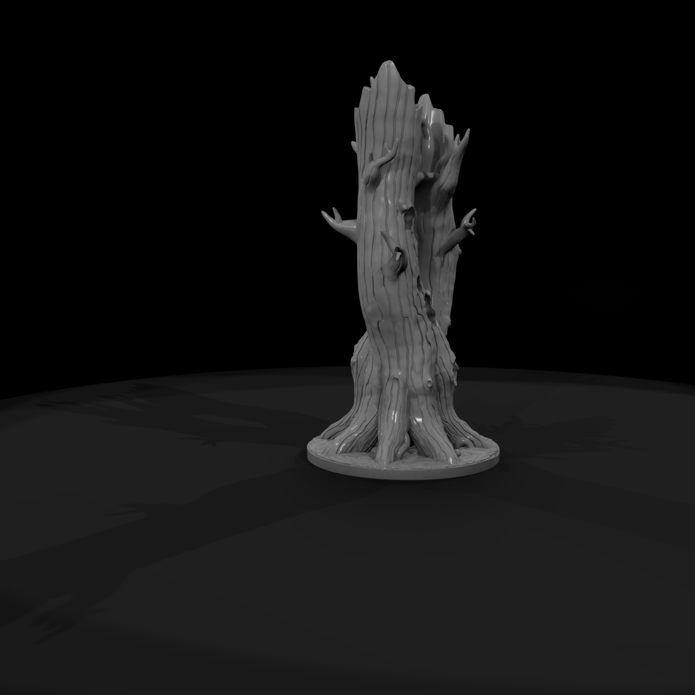 Stylized Dead Twin Tree Scenic Base