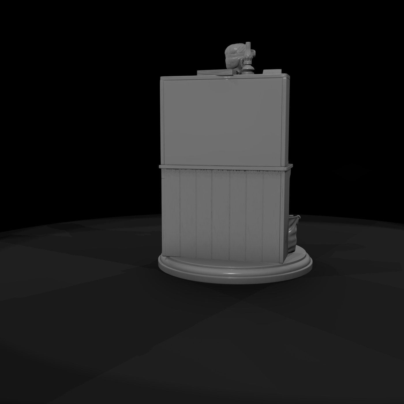 Old West Postmaster at Sorting Desk