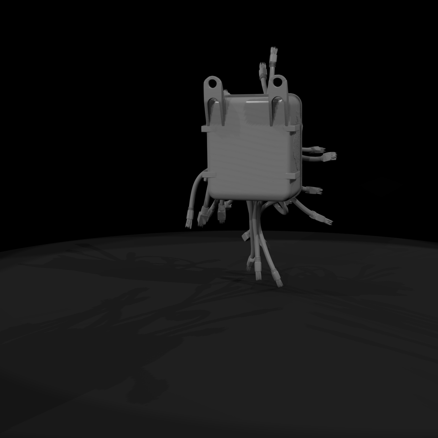 Stylized Damaged Electrical Junction Box