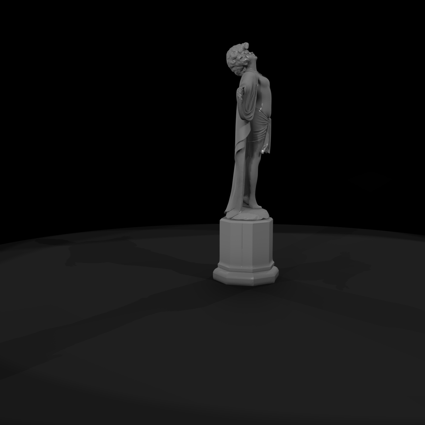 Art Deco Draped Female Statue — & Displays