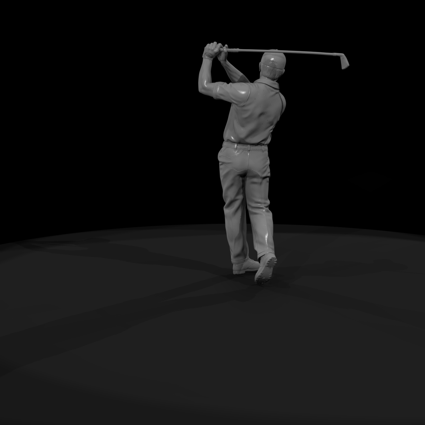 0082 Sports Golfer M Swing