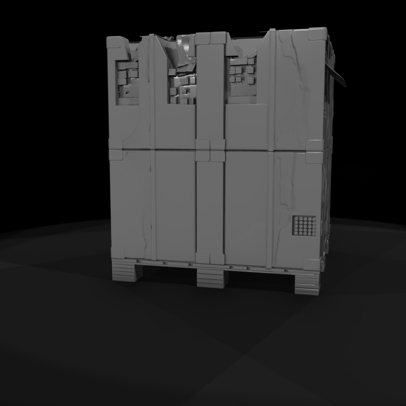 Industrial pallet shipping crate