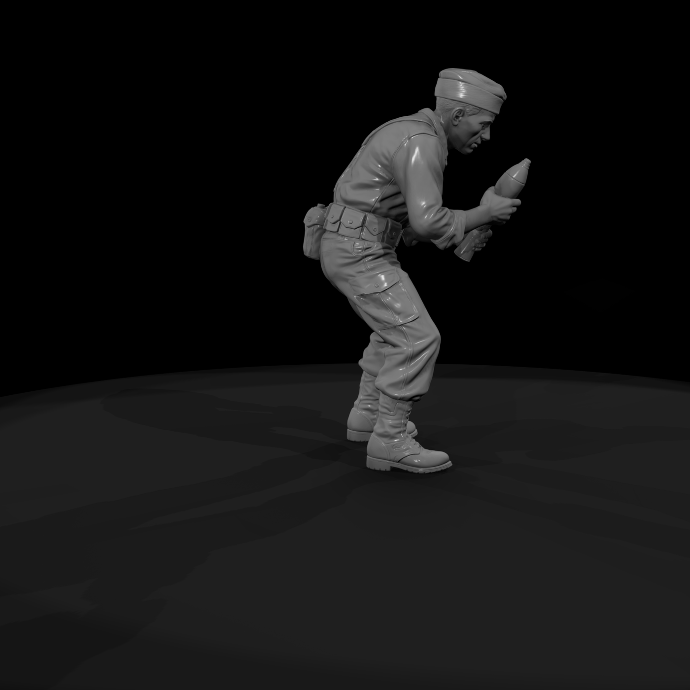 WWII US Army Mortar Crewman