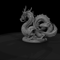 Serpentine Fantasy Dragon on Round Base — thumbnail 8