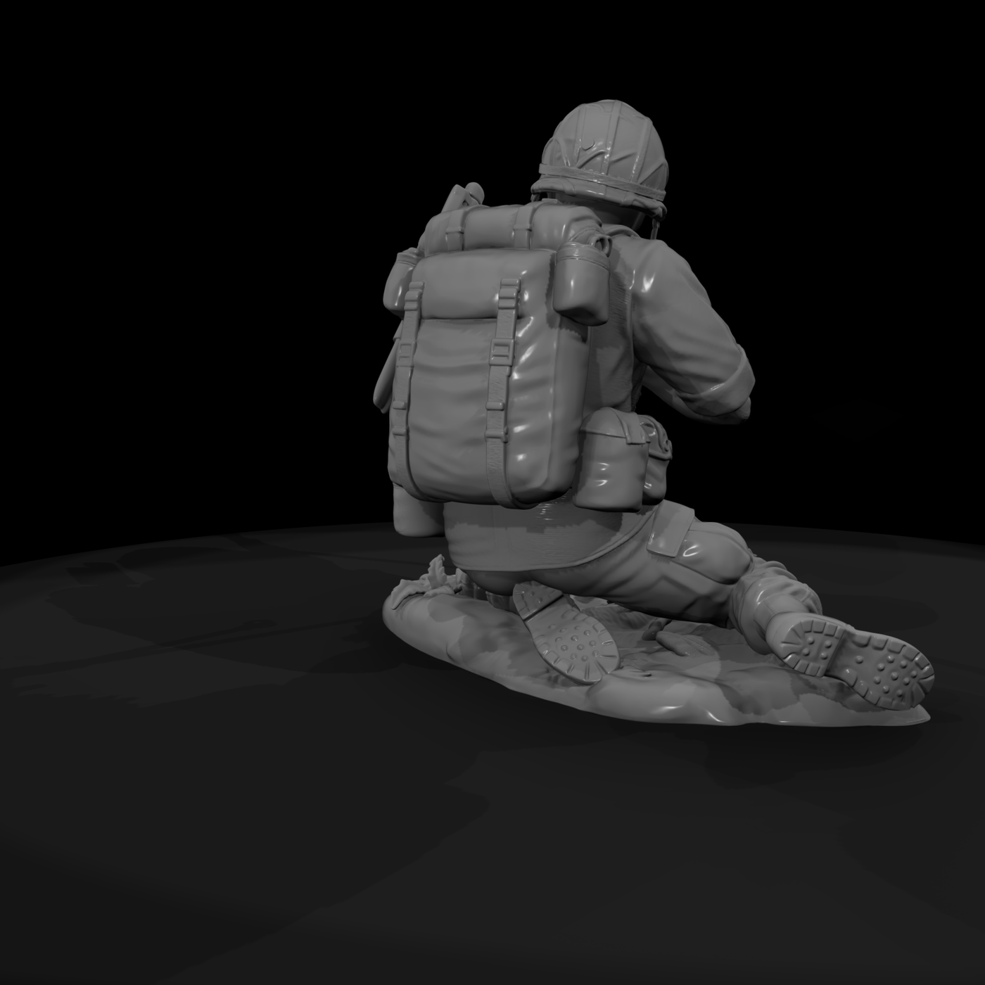 Vnh 058 United States Army Machine Gunner Prone