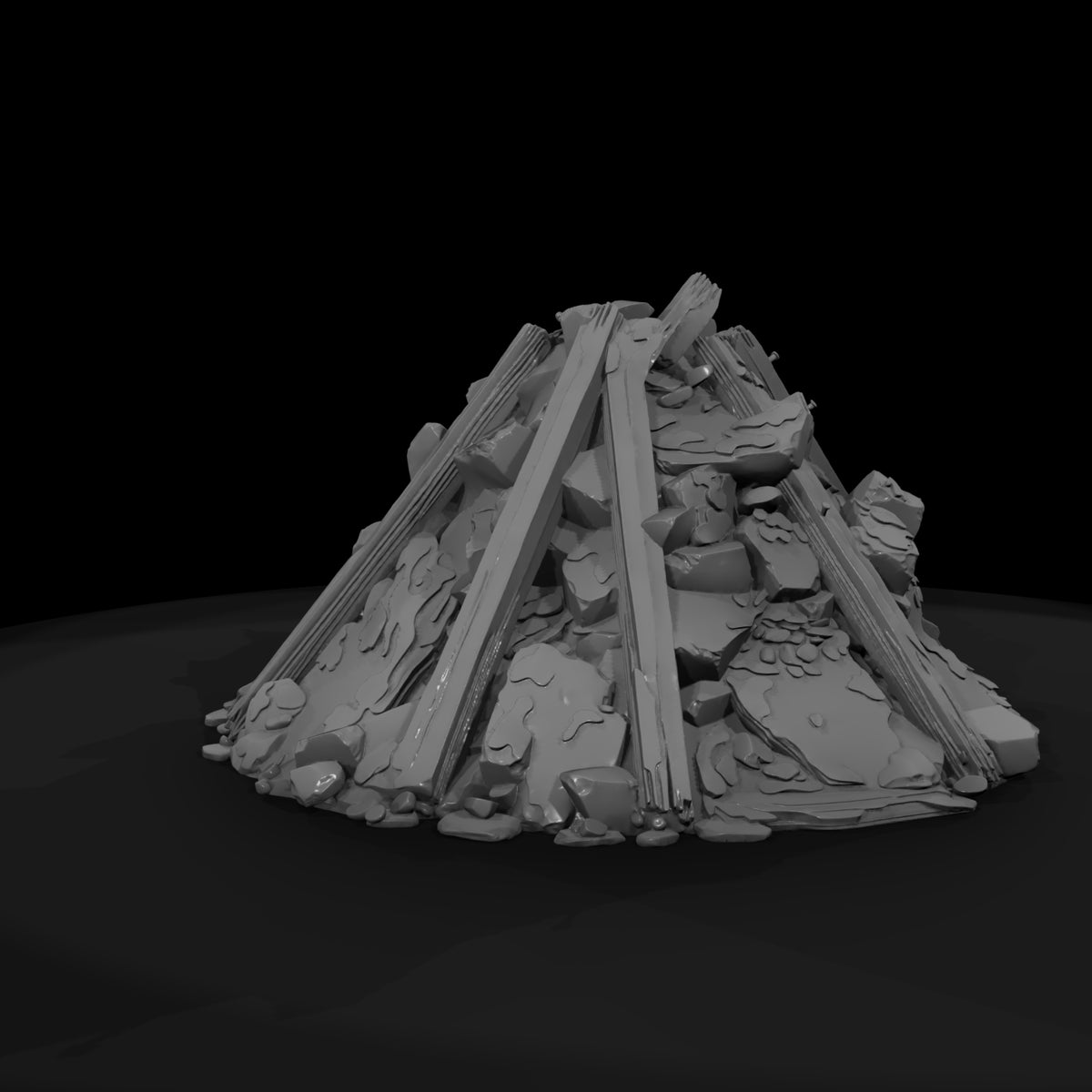 demolition-rubble-pile-with-beams-diorama-terrain-845239