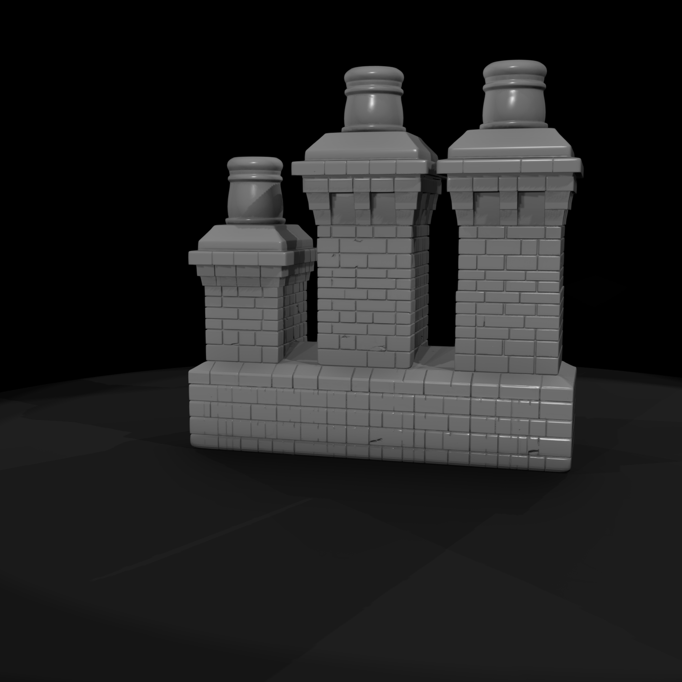 Brick Victorian Chimney Stack 3D Model 7Shicgjv