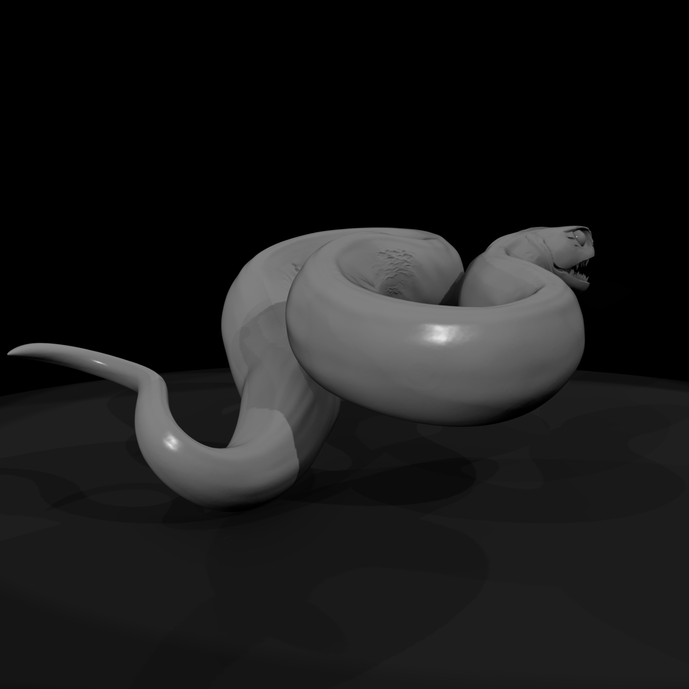 Coiled Fanged Snake Base