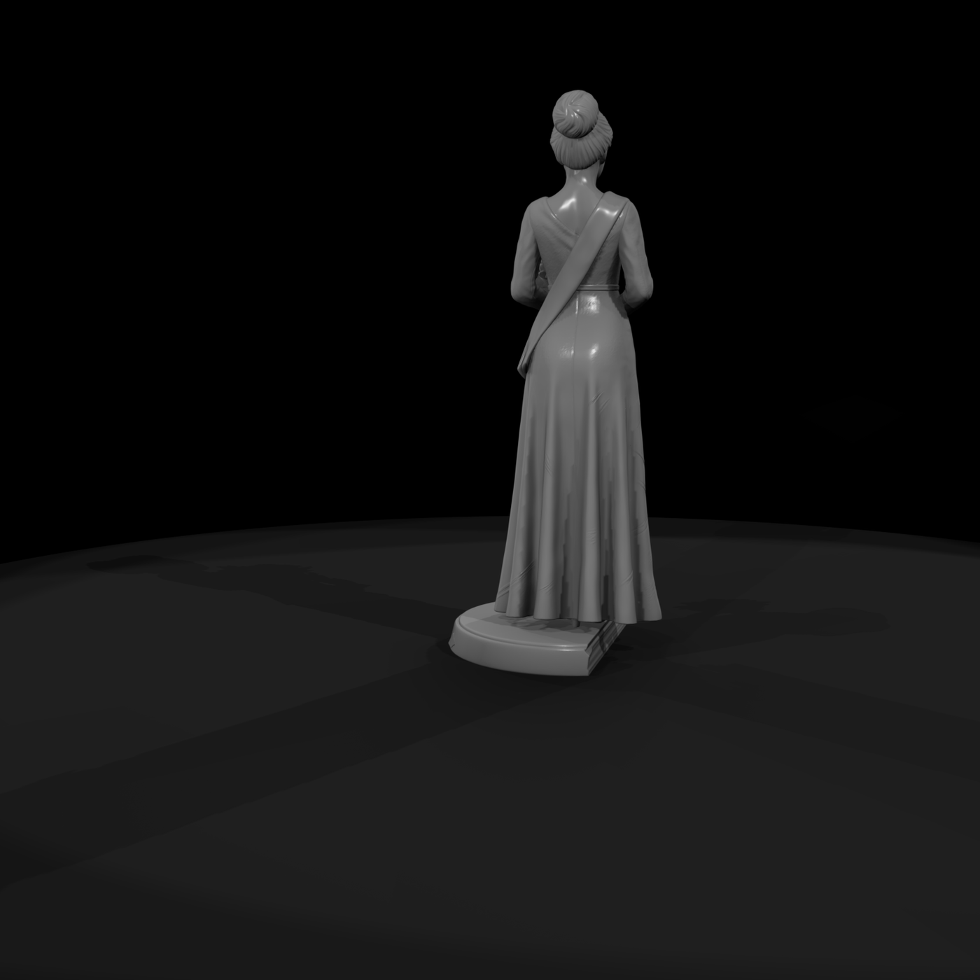 Pageant Contestant in Evening Gown