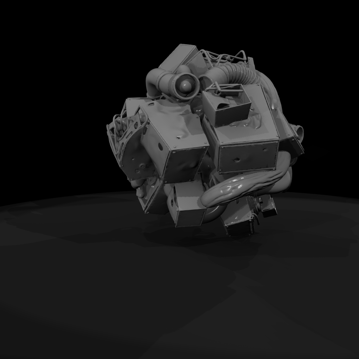 Stylized Industrial Scrap Pile