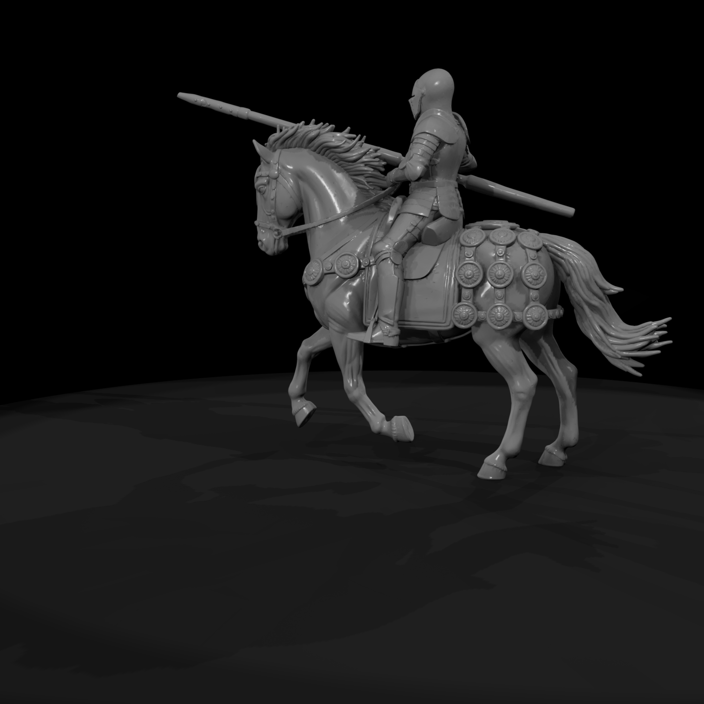 Jousting Knight & Barded Warhorse — Mounted Medieval