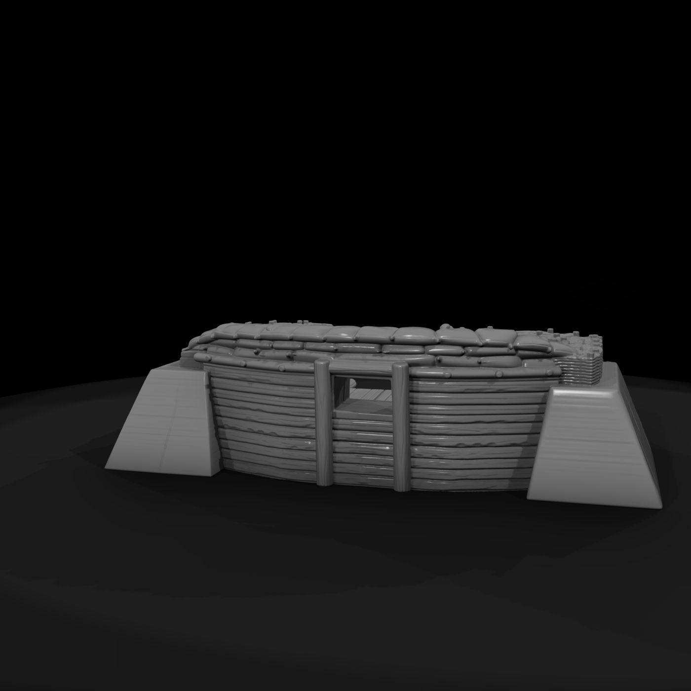 Mil 002 Civil War Earthwork Redoubt