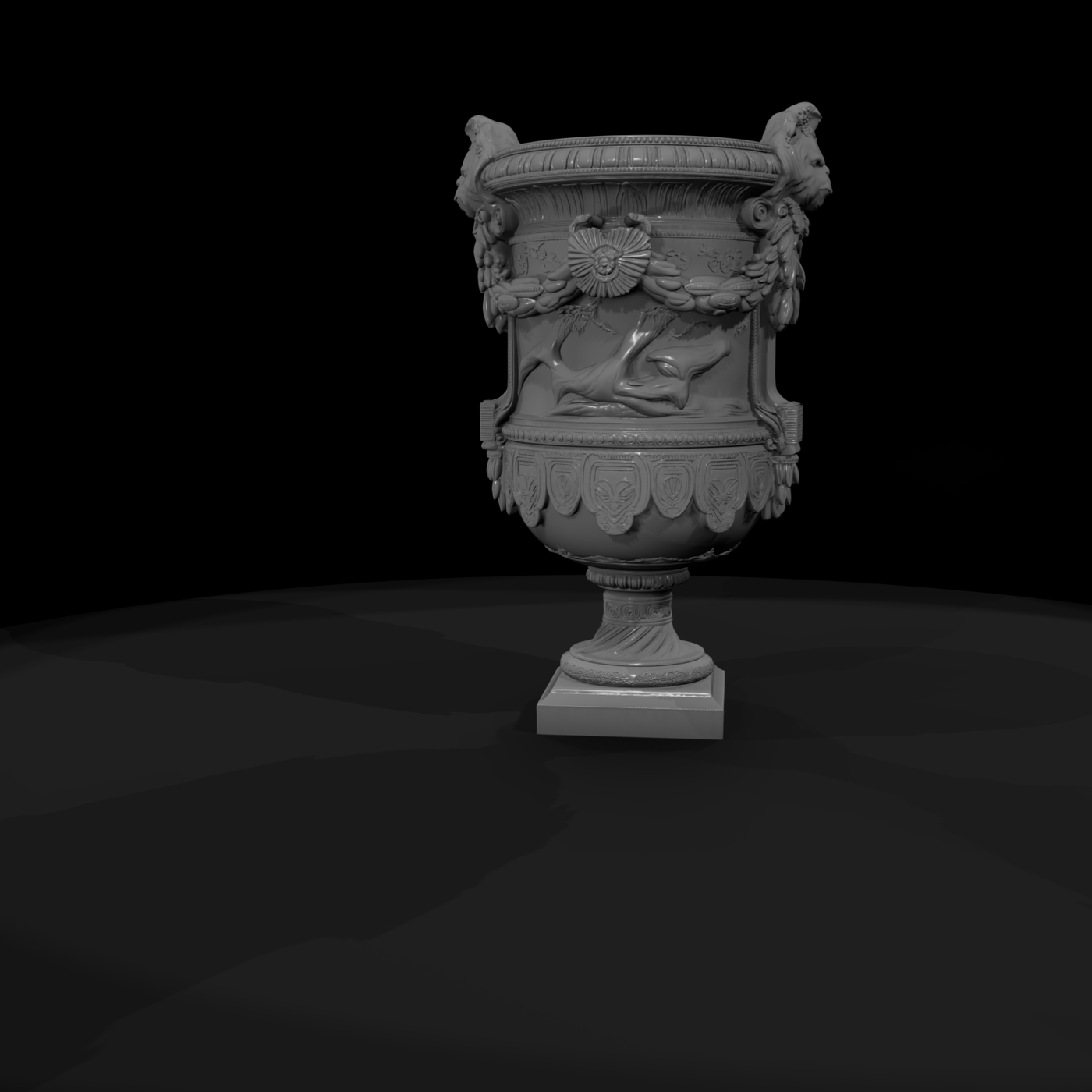 Neoclassical Carved Urn — Decorative & Display Prop