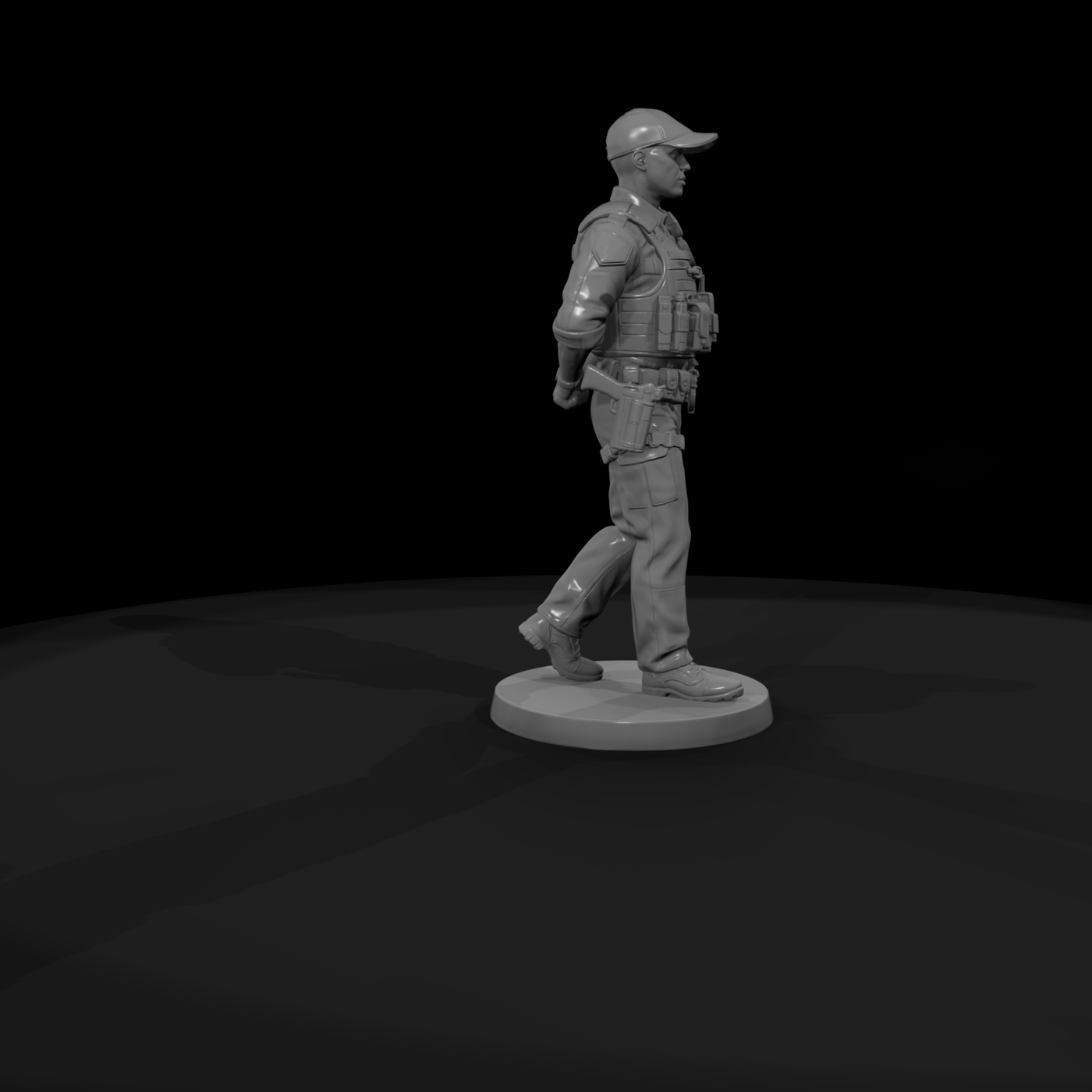 Modern City Patrol Officer at Ease
