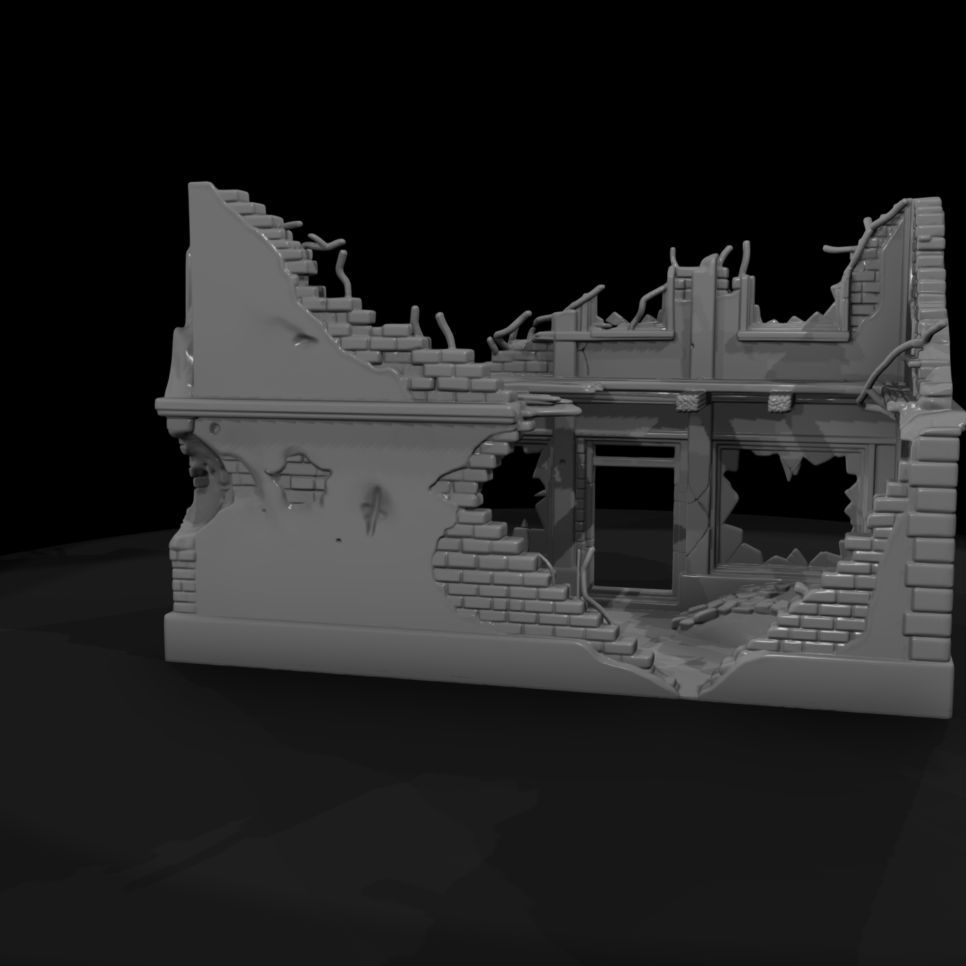 Bombed Storefront Facade