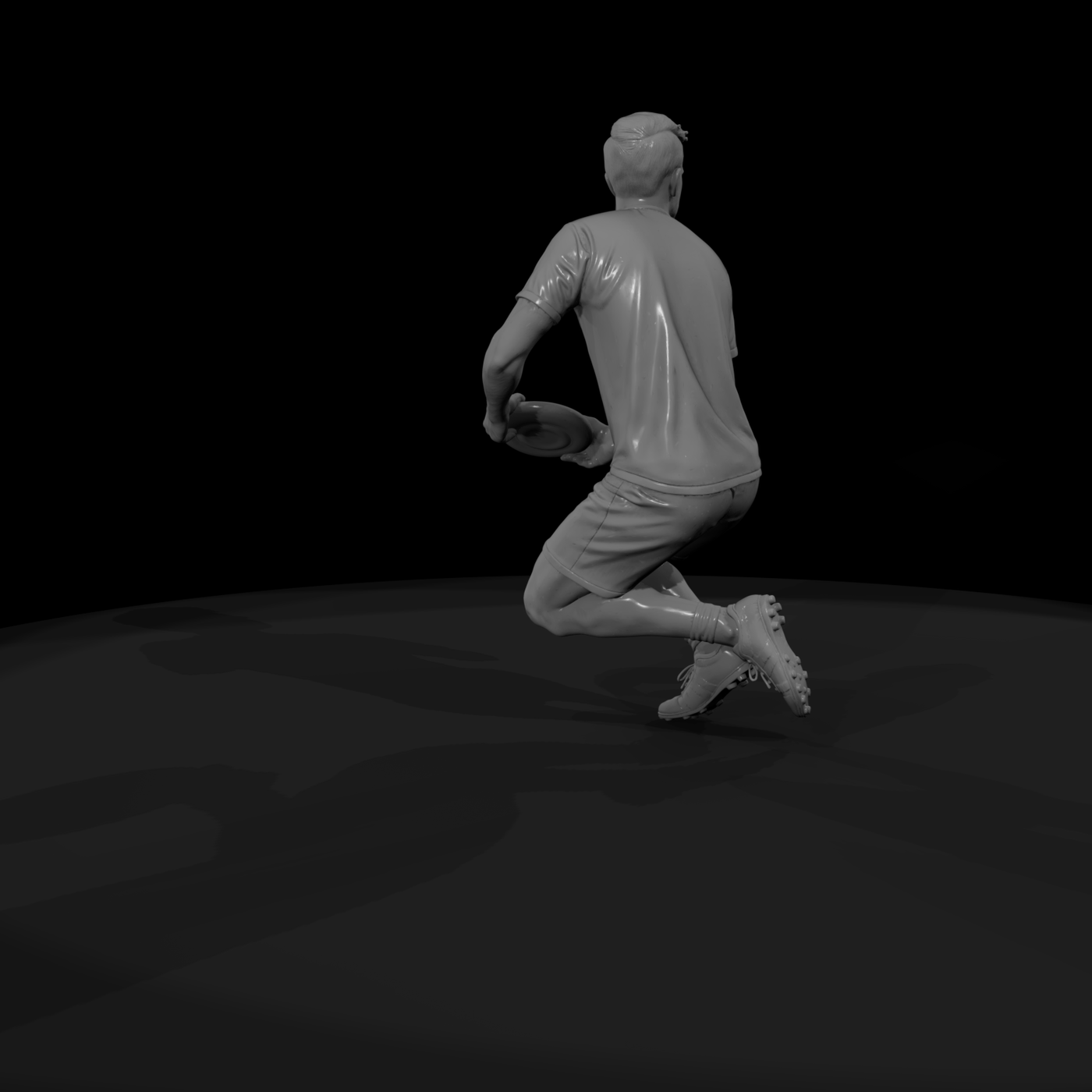 Ultimate Frisbee Player Mid-Throw