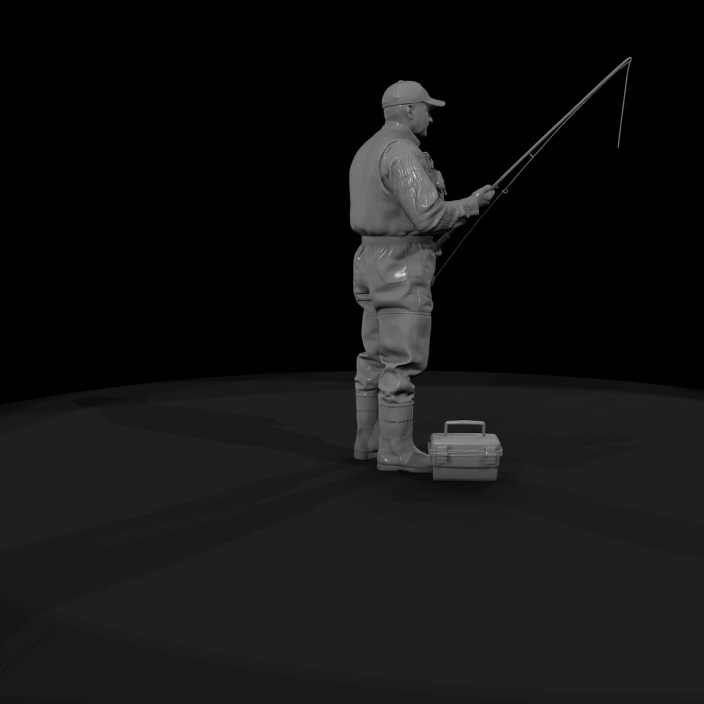0151 Elderly Grandfather Fishing