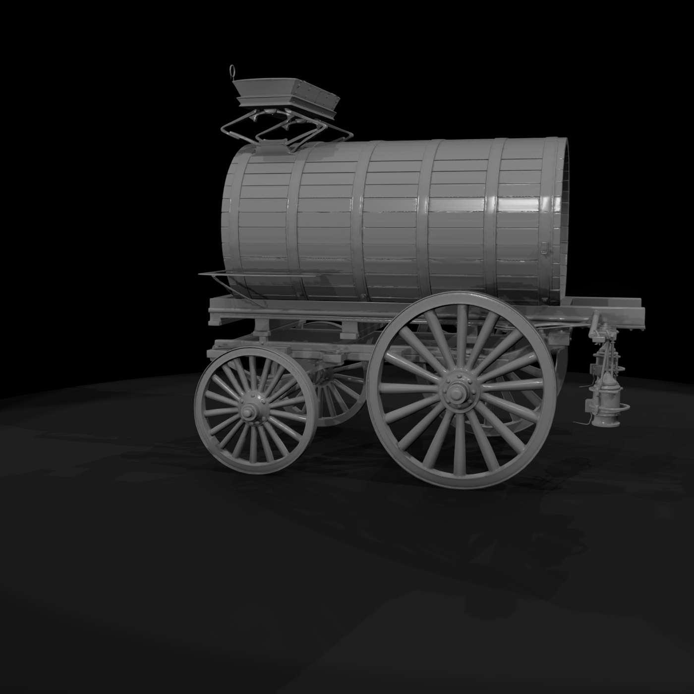 Vintage Water Barrel Wagon