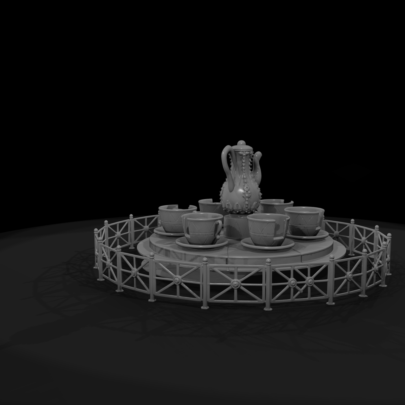 Spinning Teacup Fairground Ride