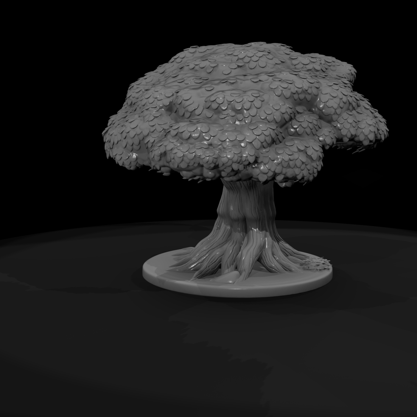 Stylized Fantasy Oak Tree — Scenic