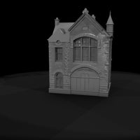 victorian-townhouse-facade-with-turret-garage-ho-scale-1-87-035931 — thumbnail 7