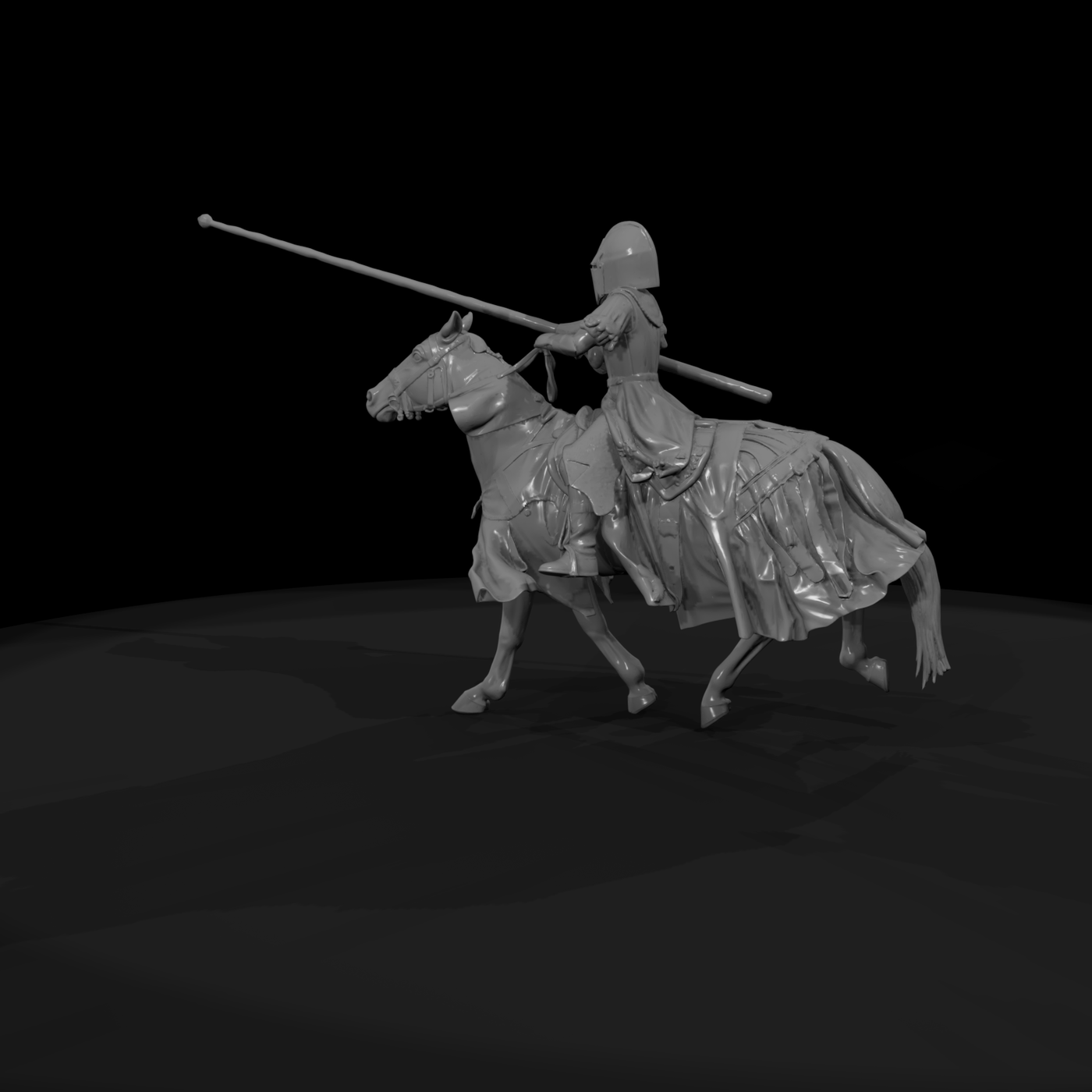 Mounted Knight in Full Armor