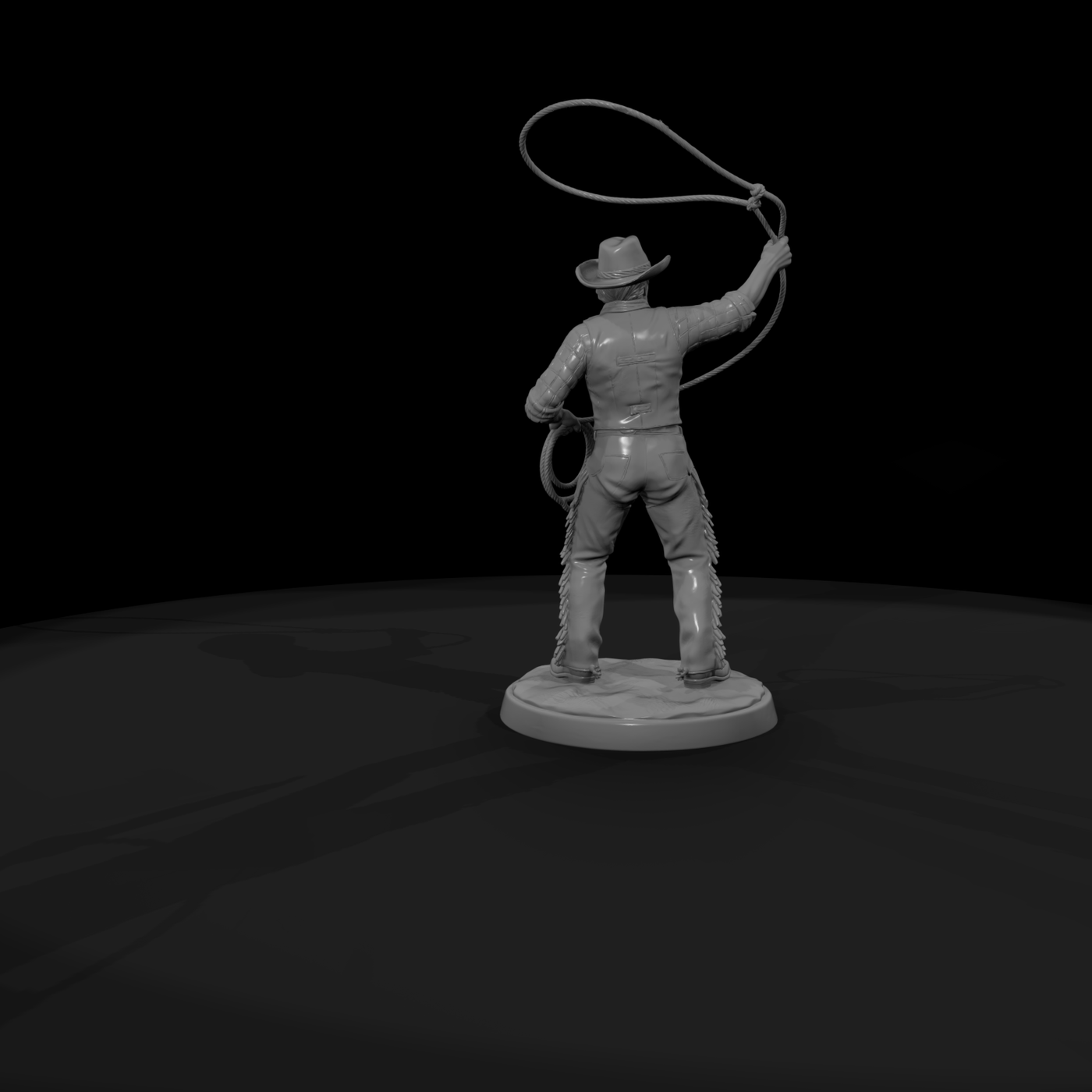 Old West Cowboy Swinging a Lasso