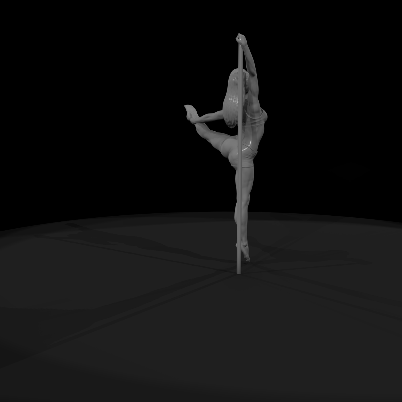 Pole Dancer Aerial Pose