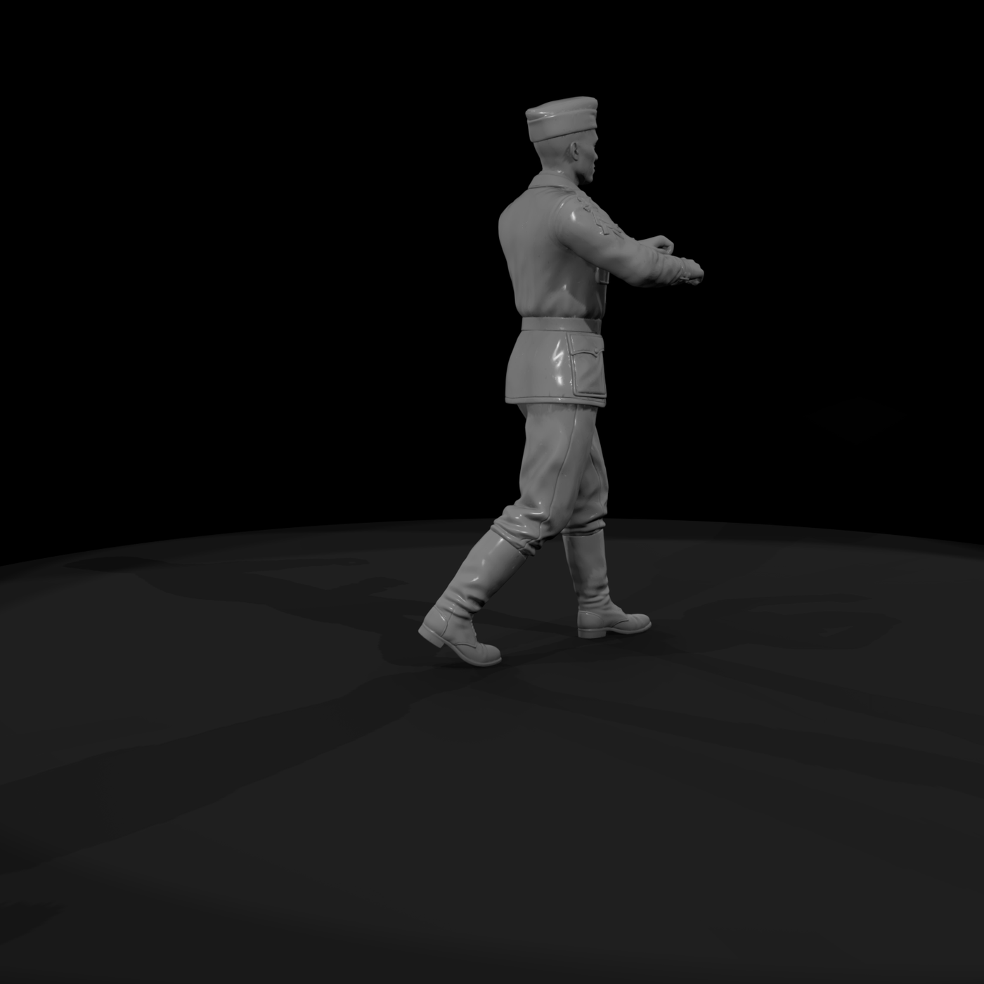 WWII US Army Officer with Side-Cap