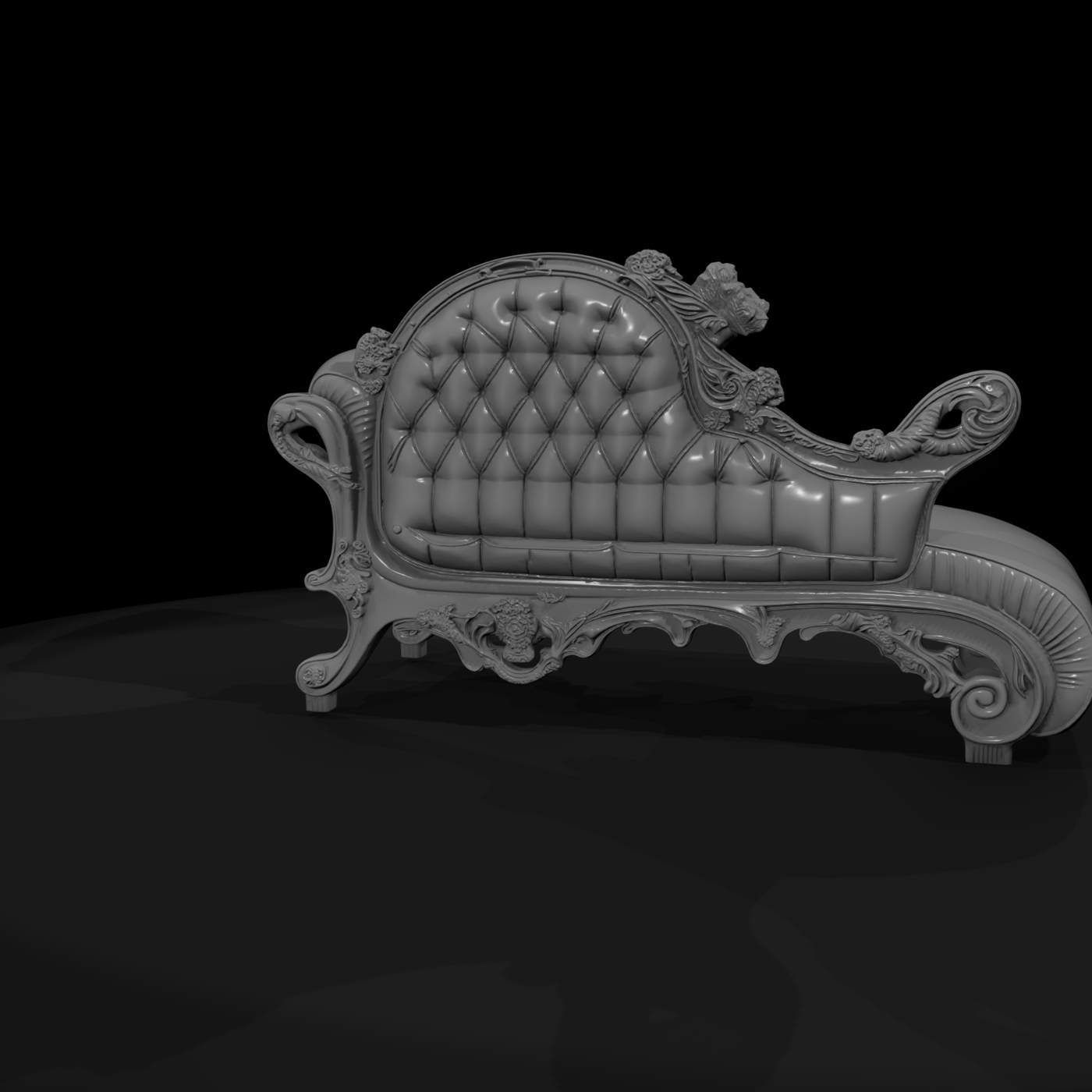 Rococo Tufted Chaise Lounge