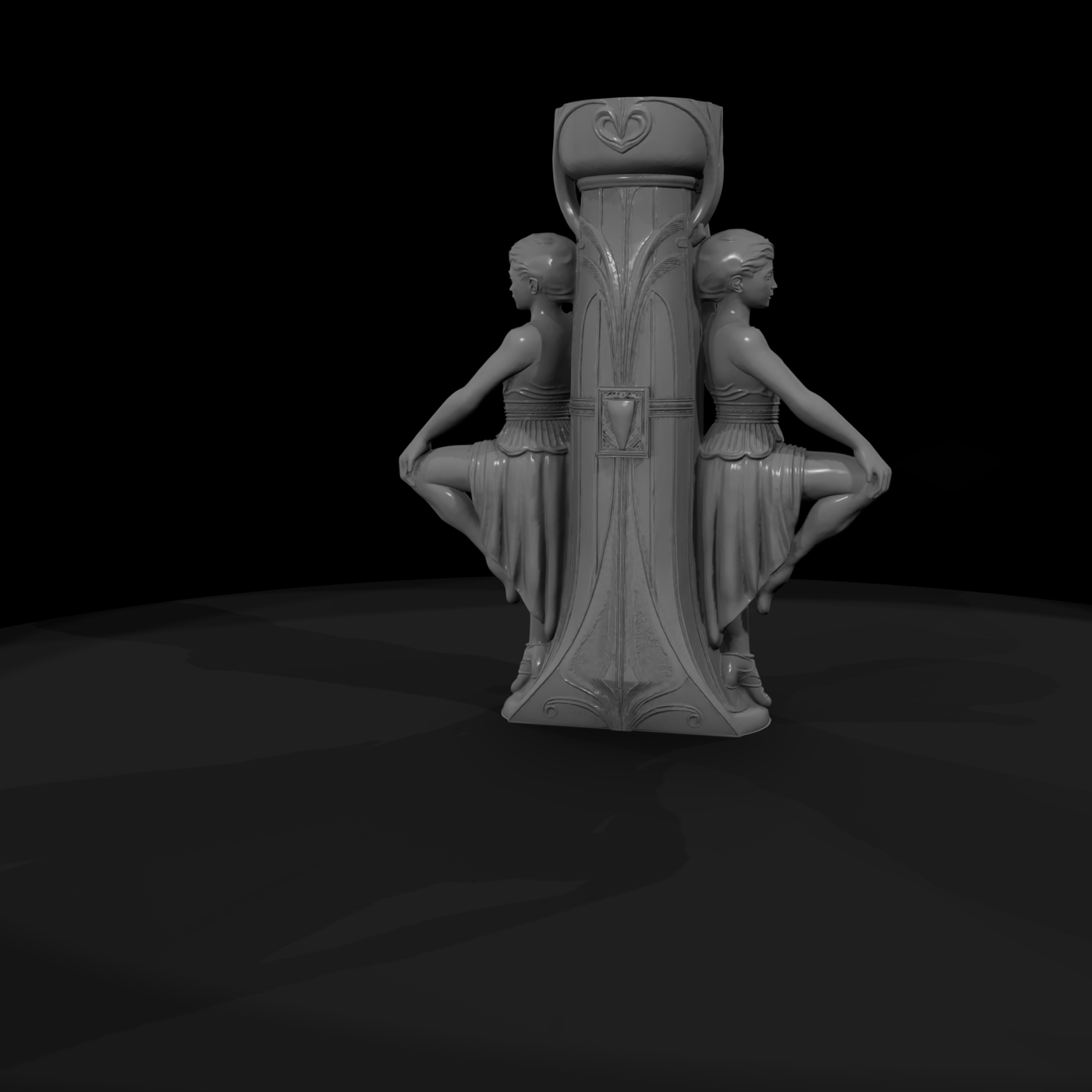 Art Deco Caryatid Column