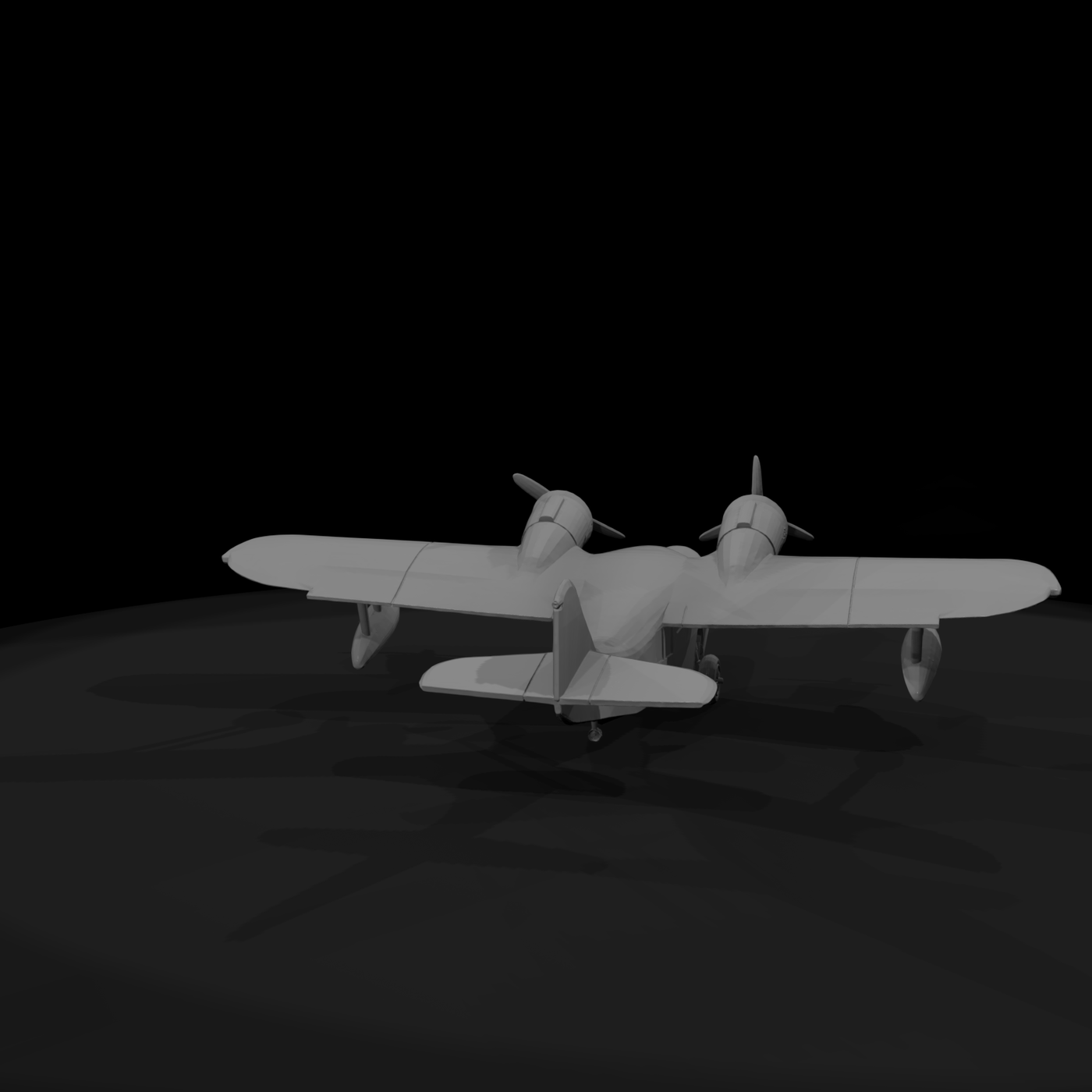 Vintage Twin-Engine Amphibious Seaplane