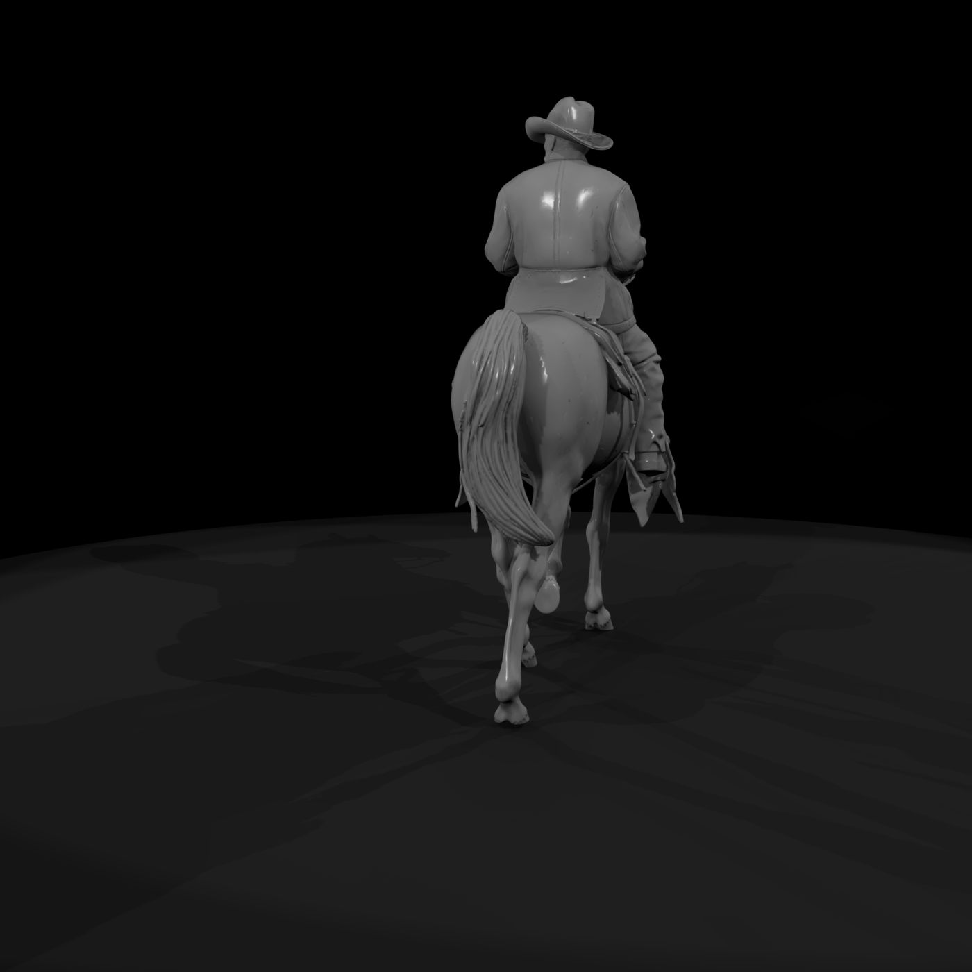 Mounted Cowboy — Riding Figure & Train Layouts